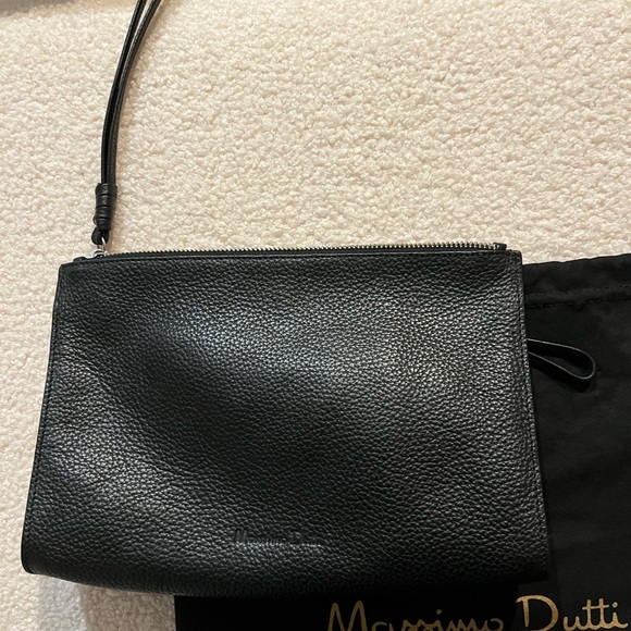 Massimo Dutti leather clutch